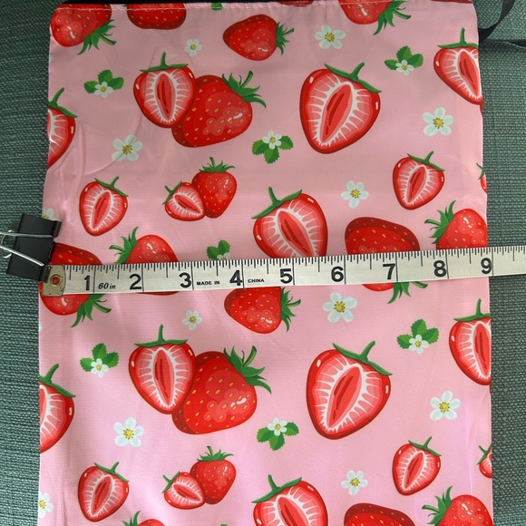 Book sleeve with sweet strawberry design! - Picture 4 of 4